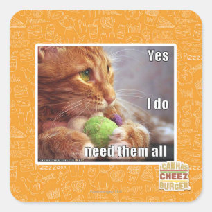 Ja, ich brauche sie alle quadratischer aufkleber