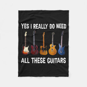 Ja, ich brauche wirklich all diese Gitarren Fleecedecke