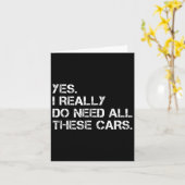 Ja, ich brauche wirklich all diese lustigen Autos Karte (Gelbe Blume)