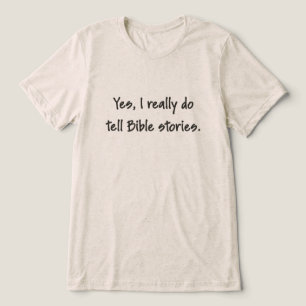 Ja, ich erzähle wirklich Bibelgeschichten – schwar Tri-Blend Shirt