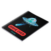 Ja, ich glaube, Alien Flying UFO Spaceship Pixel A Notizblock (Linke Seite)