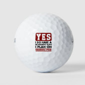Ja, ich habe einen Altersvorsorgeplan, den ich für Golfball (Vorderseite)