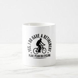 Ja, ich habe einen Plan I für das Fahrradfahren Kaffeetasse