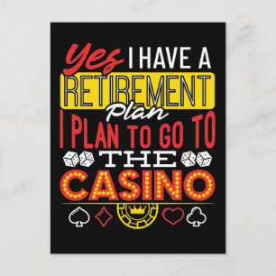 Ja, ich habe einen Rentenplan Casino Lustiger Spie Postkarte