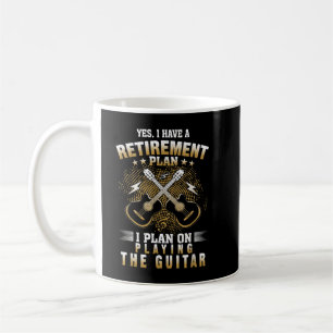 Ja, ich habe einen Rentenplan, der Gitarre spielt Kaffeetasse