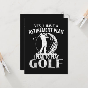 Ja, ich habe einen Rentenplan Golf Lustiger Golfer Einladung