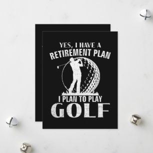 Ja, ich habe einen Rentenplan Golf Lustiger Golfer Feiertagskarte