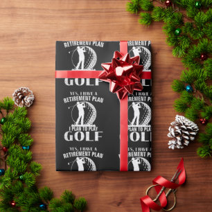 Ja, ich habe einen Rentenplan Golf Lustiger Golfer Geschenkpapier