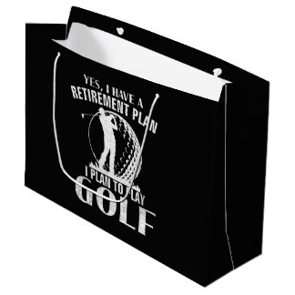 Ja, ich habe einen Rentenplan Golf Lustiger Golfer Große Geschenktüte