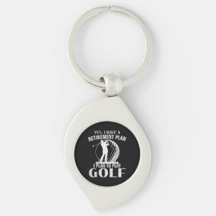 Ja, ich habe einen Rentenplan Golf Lustiger Golfer Schlüsselanhänger