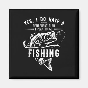 Ja, ich habe einen Rentenplan, lustiger Fisch ange Magnet