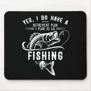Ja, ich habe einen Rentenplan, lustiger Fisch zum Mousepad