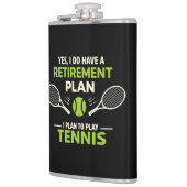 Ja, ich habe einen Rentenplan Tennis Flachmann (Links)