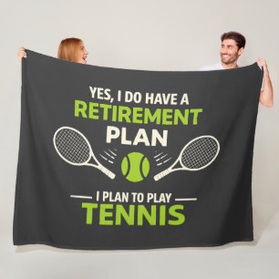 Ja, ich habe einen Rentenplan Tennis Fleecedecke