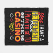 Ja, ich habe einen Rentplan Casino Funny Gambler Fleecedecke (Vorderseite (Horizontal))