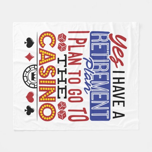 Ja, ich habe einen Rentplan Casino Gambler Fleecedecke (Vorderseite (Horizontal))
