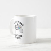 Ja, ich habe Probleme mit der Kontrolle Funny Vide Kaffeetasse (Vorderseite Links)