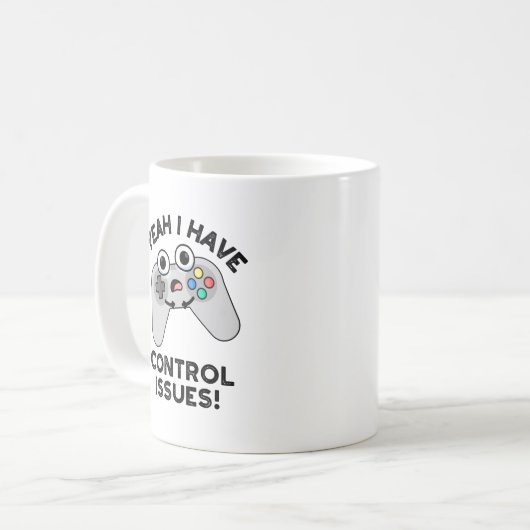 Ja, ich habe Probleme mit der Kontrolle Funny Vide Kaffeetasse (Vorderseite Links)