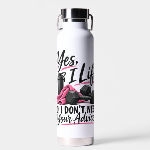 Ja, ich hebe Gewichte. Nein, ich brauche keinen Ra Trinkflasche