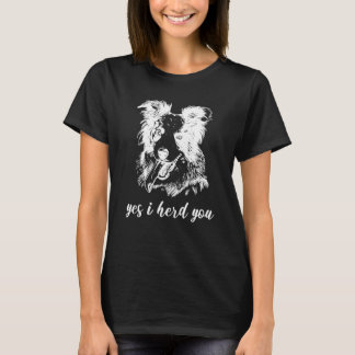 Ja, ich Herde du Border Collie Herding Dog T-Shirt