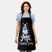 Ja ich Herde Sie Border Collie Art Puppy Border Co Schürze (Getragen)