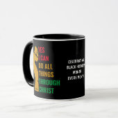 JA, ICH KANN DURCH CHRISTEN Phil 4:13 Christlich Tasse (Vorderseite Links)