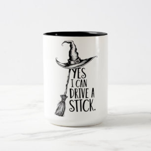 Ja, ich kann ein heißes Halloween-Spooky fahren Zweifarbige Tasse