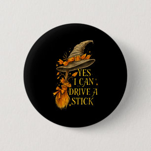 Ja, ich kann eine Stick Funny Halloween Soky Hexe Button