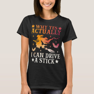 Ja, ich kann eine Stick Women's Halloween Farbe fa T-Shirt