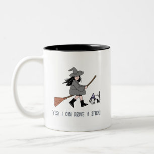 Ja! Ich kann einen Stick fahren: Halloween Coffee  Zweifarbige Tasse