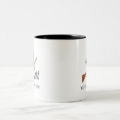 Ja! Ich kann einen Stick fahren: Halloween Coffee Zweifarbige Tasse (Mittel)