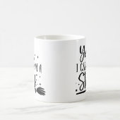 Ja, ich kann einen Stick fahren Kaffeetasse (Mittel)