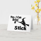 Ja, ich kann einen Stick fahren Karte (Gelbe Blume)