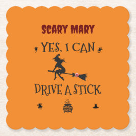 Ja, ich kann einen Stick fahren, sagt die Hexe Untersetzer