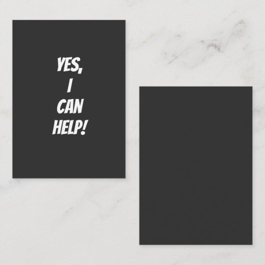 Ja, ich kann helfen! mitteilungskarte (Vorne/Hinten)