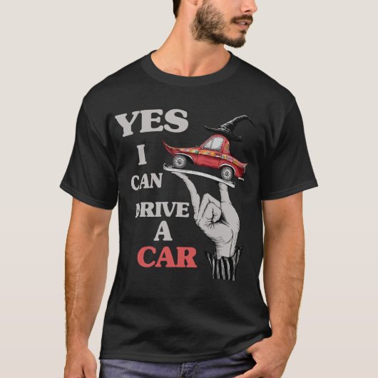 JA, ICH KANN MIT DEM AUTO FAHREN T-Shirt (Vorderseite)