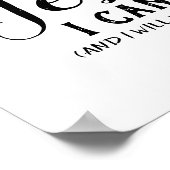 Ja, ich kann und werde Christliche Kunst Motiviere Poster (Ecke)