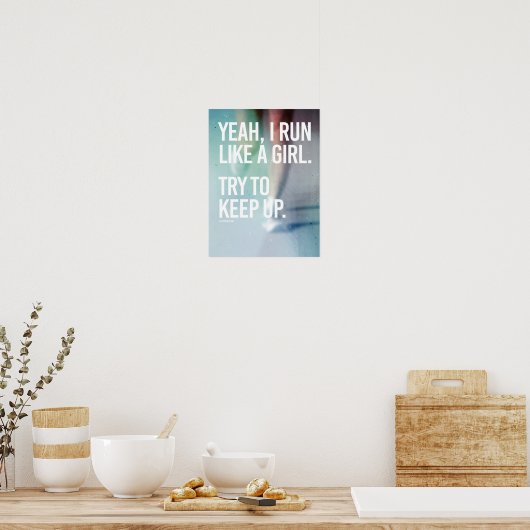 Ja, ich laufe wie ein Mädchen - behalt mal auf Poster (Küche)