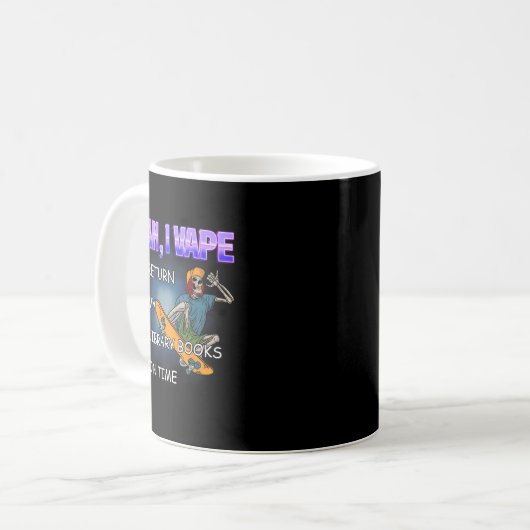 Ja, ich lebe Bücher Meme Funny Stupid Absurd Kaffeetasse (Vorderseite Links)