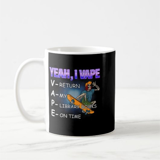 Ja, ich lebe Bücher Meme Funny Stupid Absurd Kaffeetasse (Links)