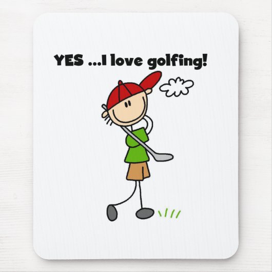 JA, ich liebe Golf Mousepad (Vorne)
