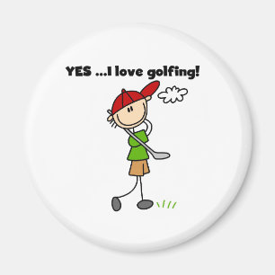 JA ich Liebe-Golf spielen Magnet