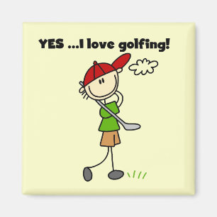 JA, ich liebe Golf-T-Shirts und Geschenke Magnet