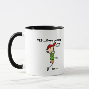 JA, ich liebe Golf-T-Shirts und Geschenke Tasse
