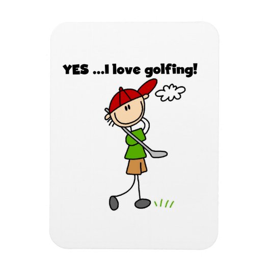 Ja, ich liebe Golfen Magnet (Vertikal)
