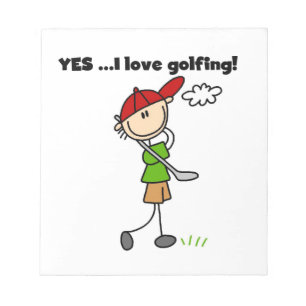 Ja, ich liebe Golfen Notizblock