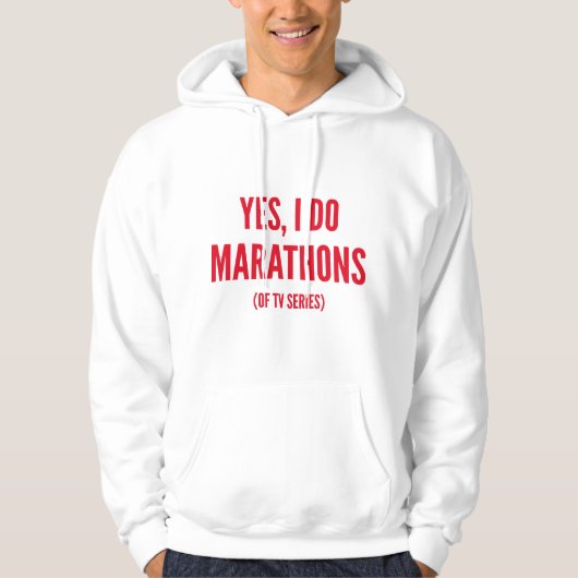 Ja, ich mache Marathons Hoodie (Vorderseite)
