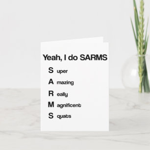 Ja, ich mache Sarms Shirt Funny Bodybuilding Karte