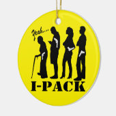 Ja, ich packe eine Waffe Keramik Ornament (Links)