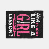 Ja, ich schiebe wie ein Mädchen, das eine Lektion Fleecedecke (Vorderseite (Horizontal))